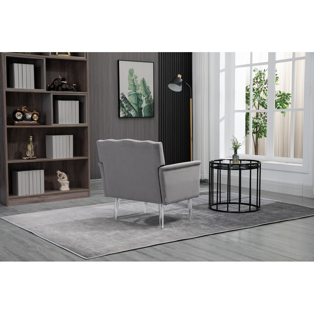 Accent Chair  Living Room Chair / leisure single sofa with acrylic feet