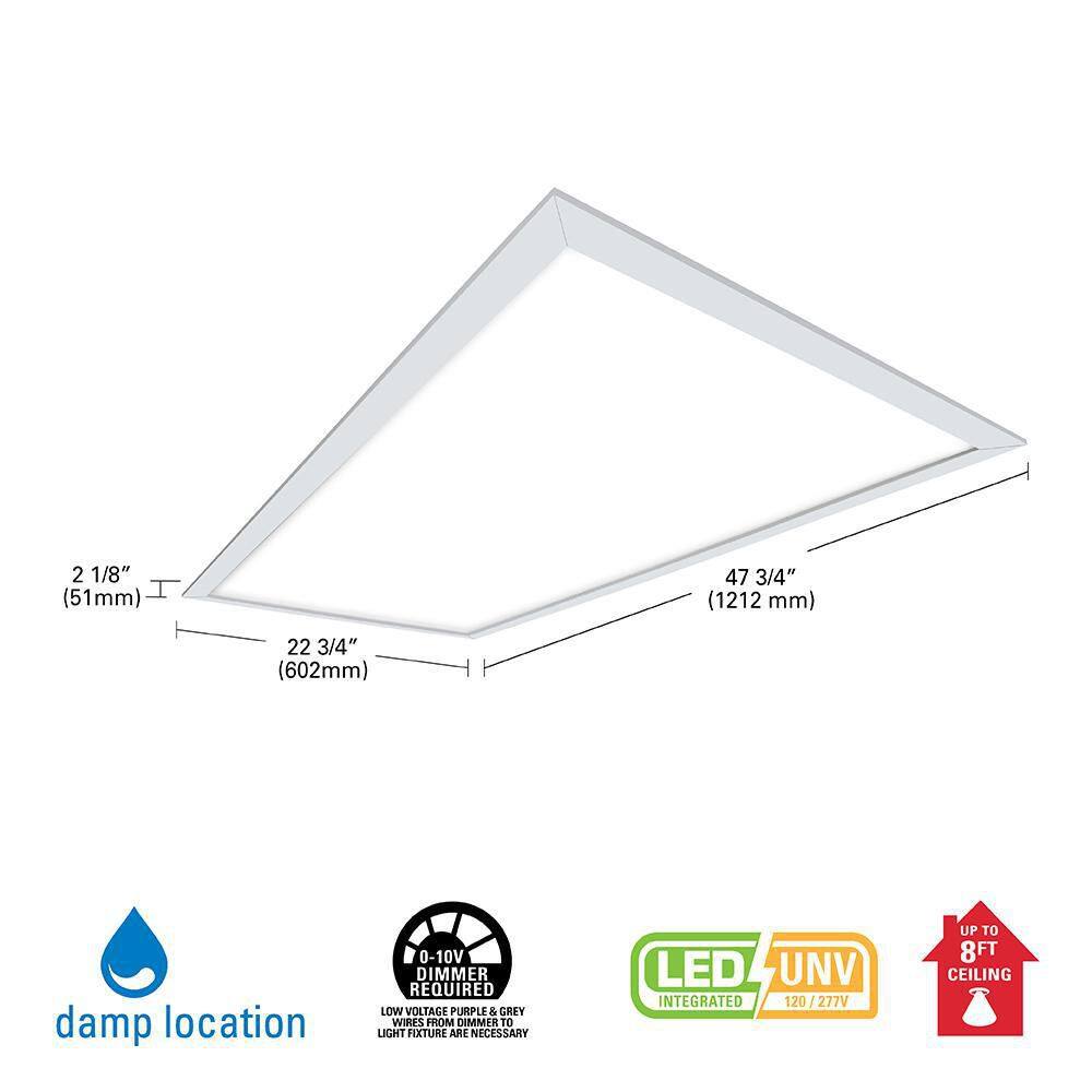 Metalux 2 ft. x 4 ft. 4500 Lumens Integrated LED Flat Panel Light 4000K 24CGFP4540C