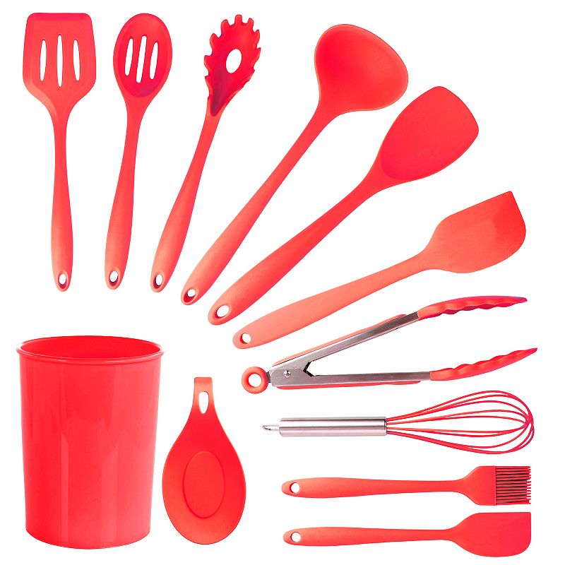 MegaChef Pro Silicone Cooking Utensils， Set of 12