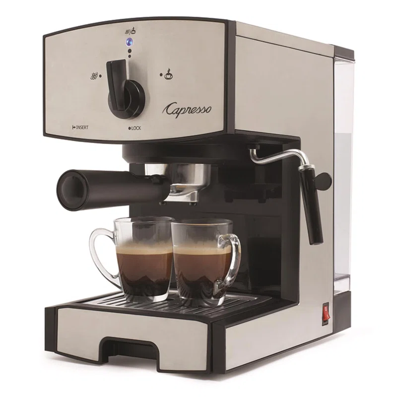 Capresso 117.05 Stainless Steel Pump Espresso and Cappuccino Machine EC50， Black/Stainless