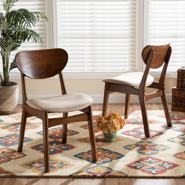 Katya Mid-Century Modern 2-Piece Dining Chair Set