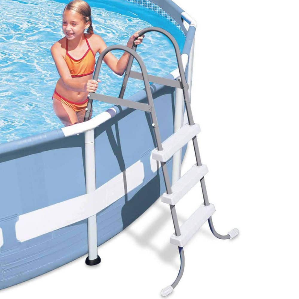 INTEX 12 ft. x 2.5 ft. Metal Frame Above Ground Pool with Filter and Accessories, Round 28065E + 28002E + 28211EH + 28031E