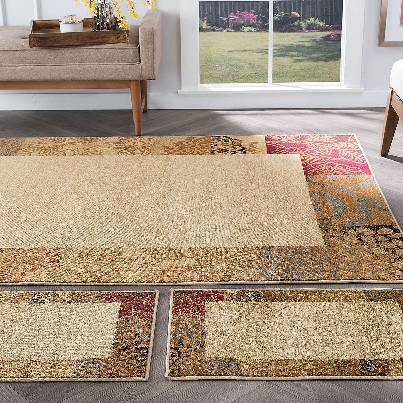 KHL Rugs Transitional Floral 3-pc. Rug Set