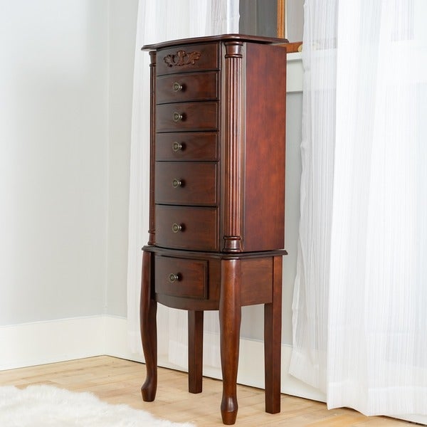 Hives and Honey Morgan Walnut Jewelry Armoire - - 12078786