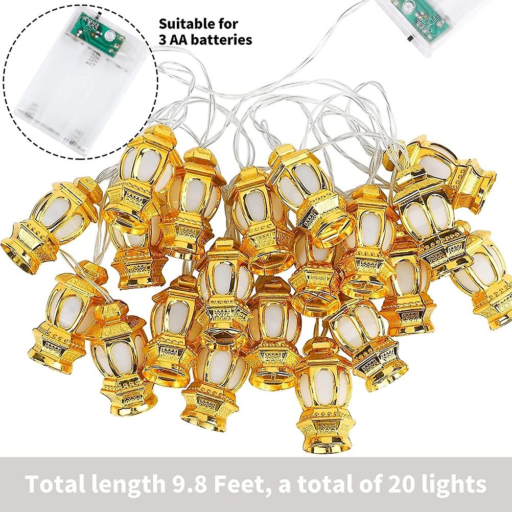 Eid Ramadan Decorative 20 LED String Lights Indoor Outdoor Home Decoration for Home Garden