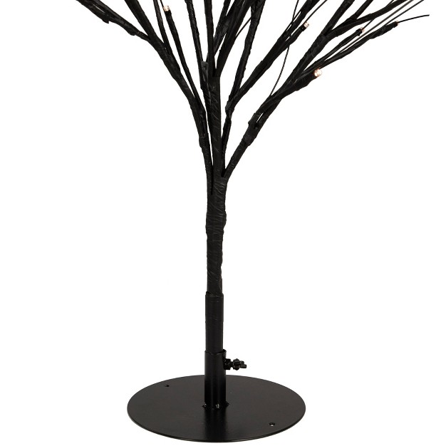 Led Lighted Black Halloween Twig Tree - Warm White Lights