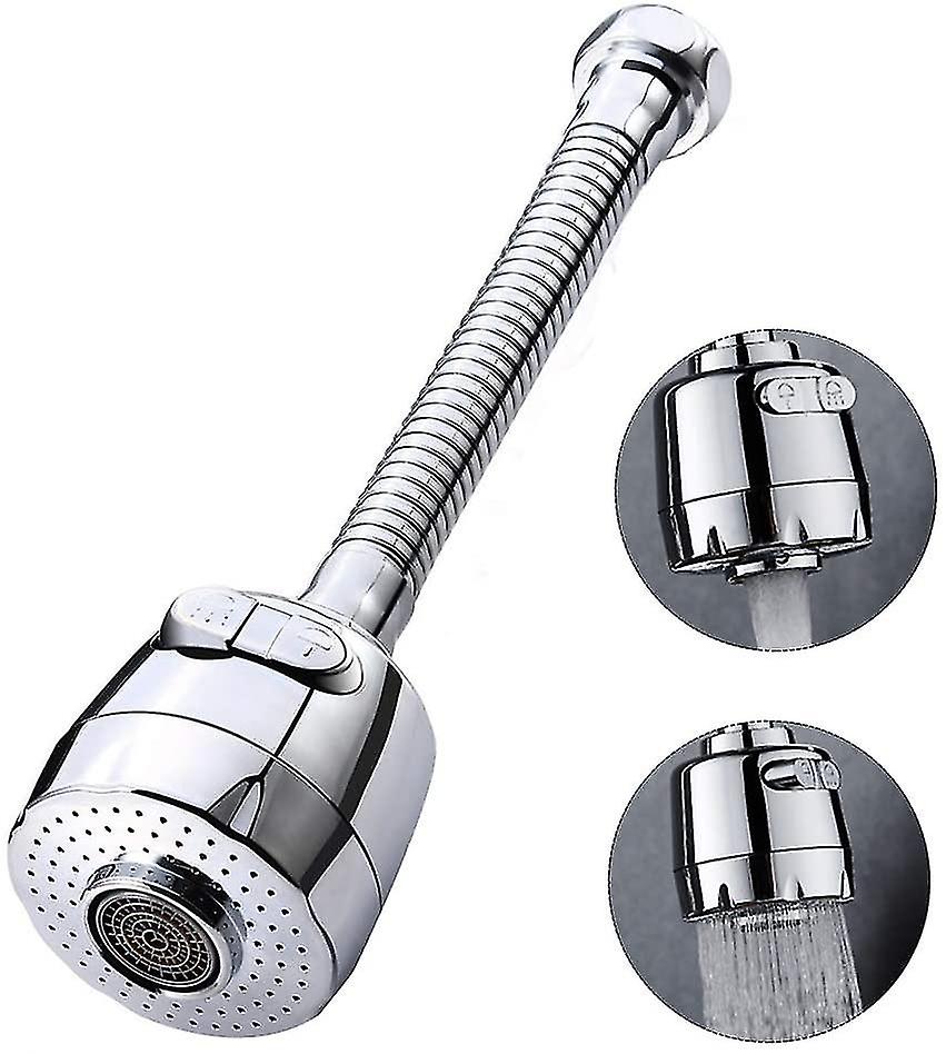 360 Swivel Sink Faucet Extended Bubbler Tap Aerator Water Saving Filter Tap Spray Adjuster Nozzle Head For Kitchen (long)