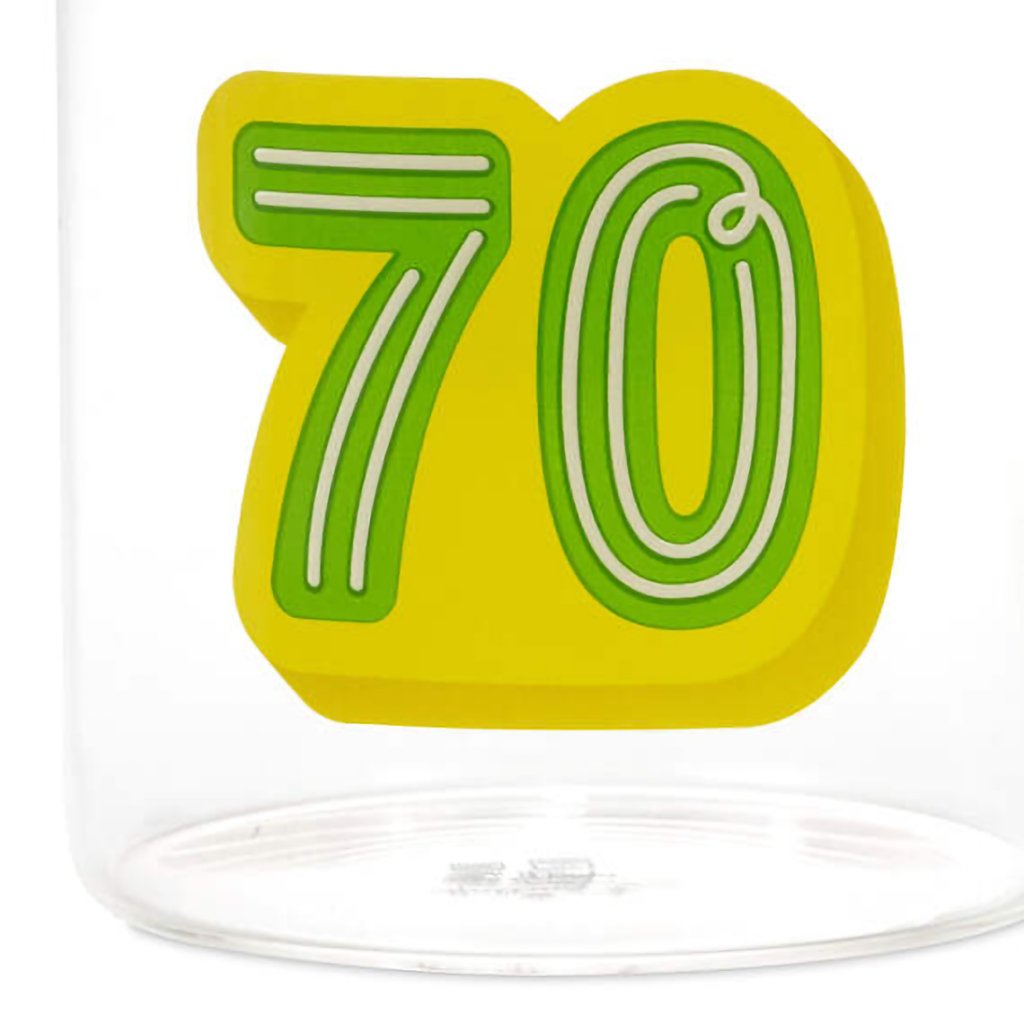 Hallmark  Glass 70th Birthday Mug, 17.5 oz.