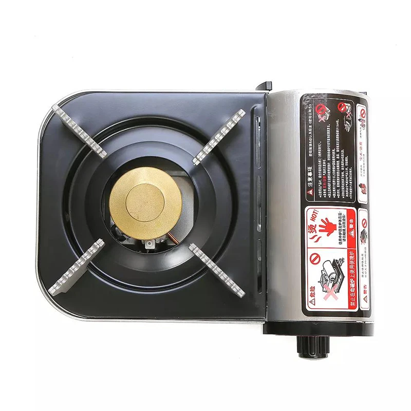 Outdoor Gas Cooktops Mini Camping Iron Surface Gas Stove Estufa de campamento Kitchen Burner Isobutane Gas Mixture Stove Burner