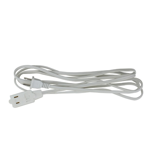 Northlight 15 x27 White Indoor Extension Power Cord With 3 outlets And Safety Lock