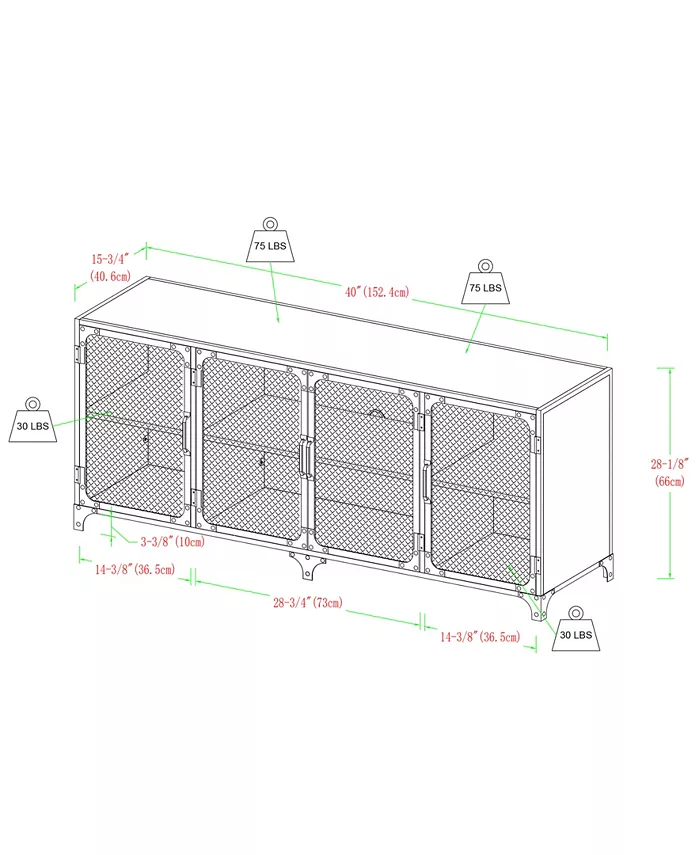 Walker Edison Industrial TV Stand