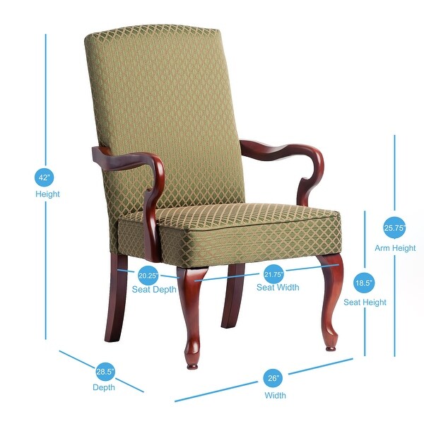 Copper Grove Casalis Cherry Finish Gooseneck Accent Chair