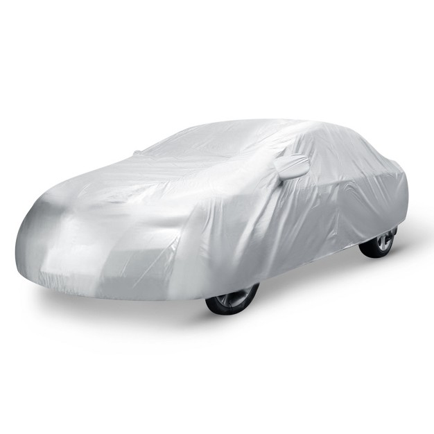 Unique Bargains Car Cover Waterproof Outdoor Sun Rain Resistant Protection For Toyota Corolla Silver Tone 1 Pc