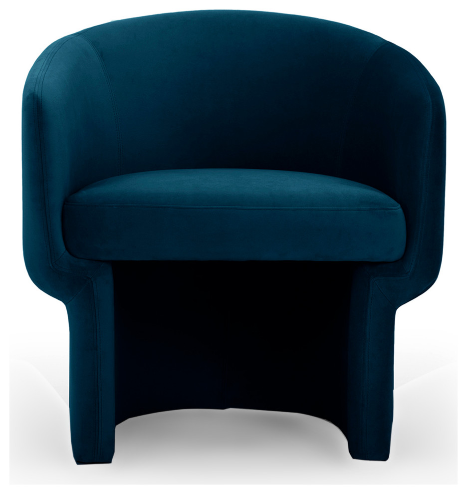 Ovie 27 quotFabric Chair  Plush Velvet   Contemporary   Armchairs And Accent Chairs   by Kardiel  Houzz