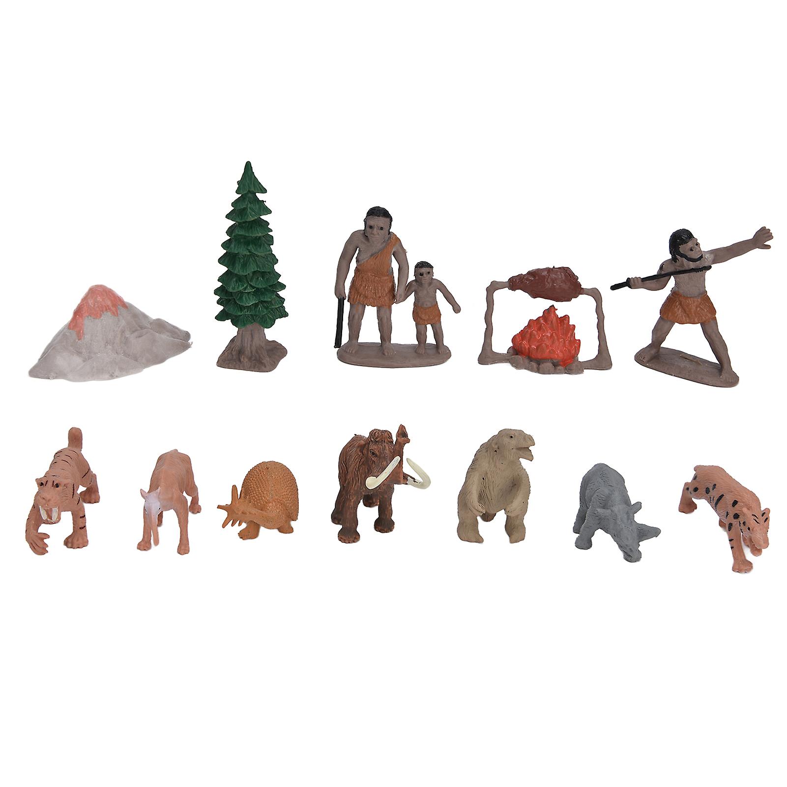 12pcs Historical Figurine Toys Prehistoric Life Scene Figures Animal Ornaments Playset12pcs