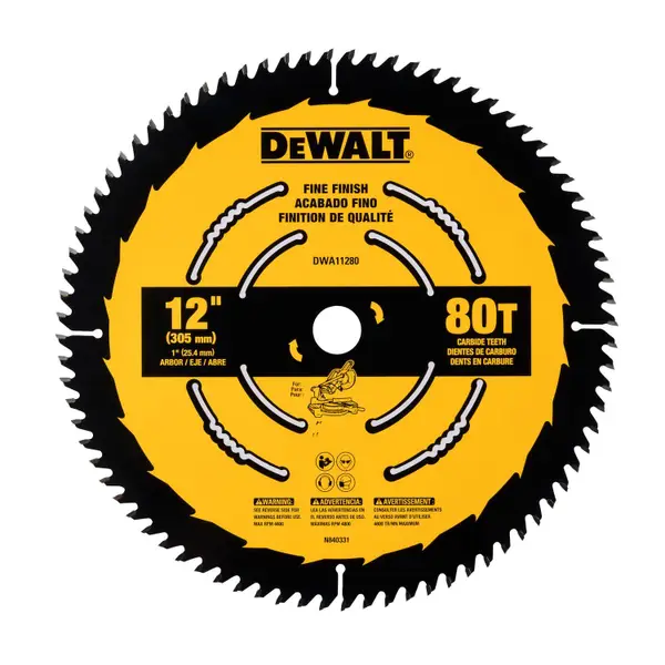 DEWALT 12 80T Fine Finish Saw Blade