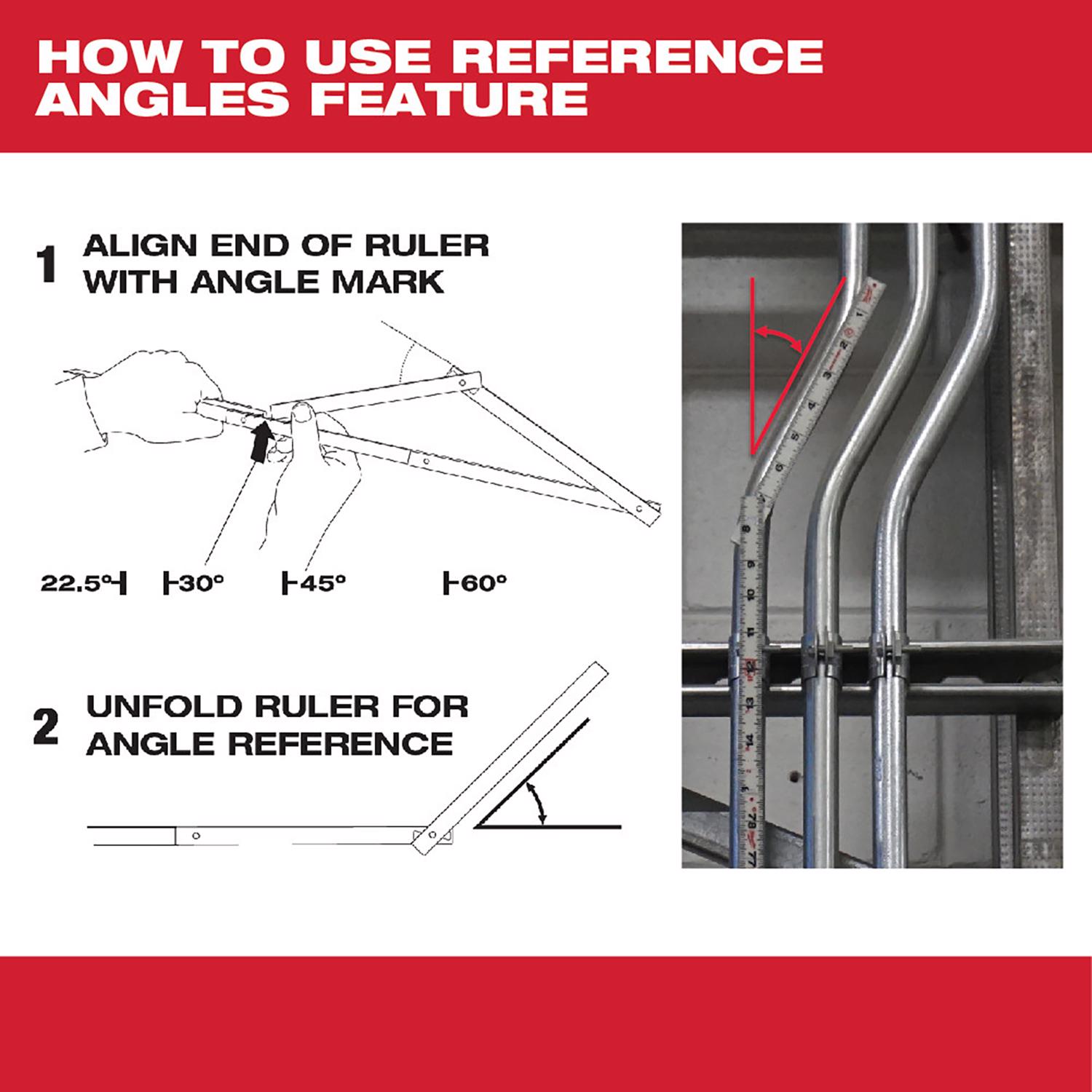 Milwaukee 78 in. L X 1-3/8 in. W Plastic Engineer Folding Rule SAE