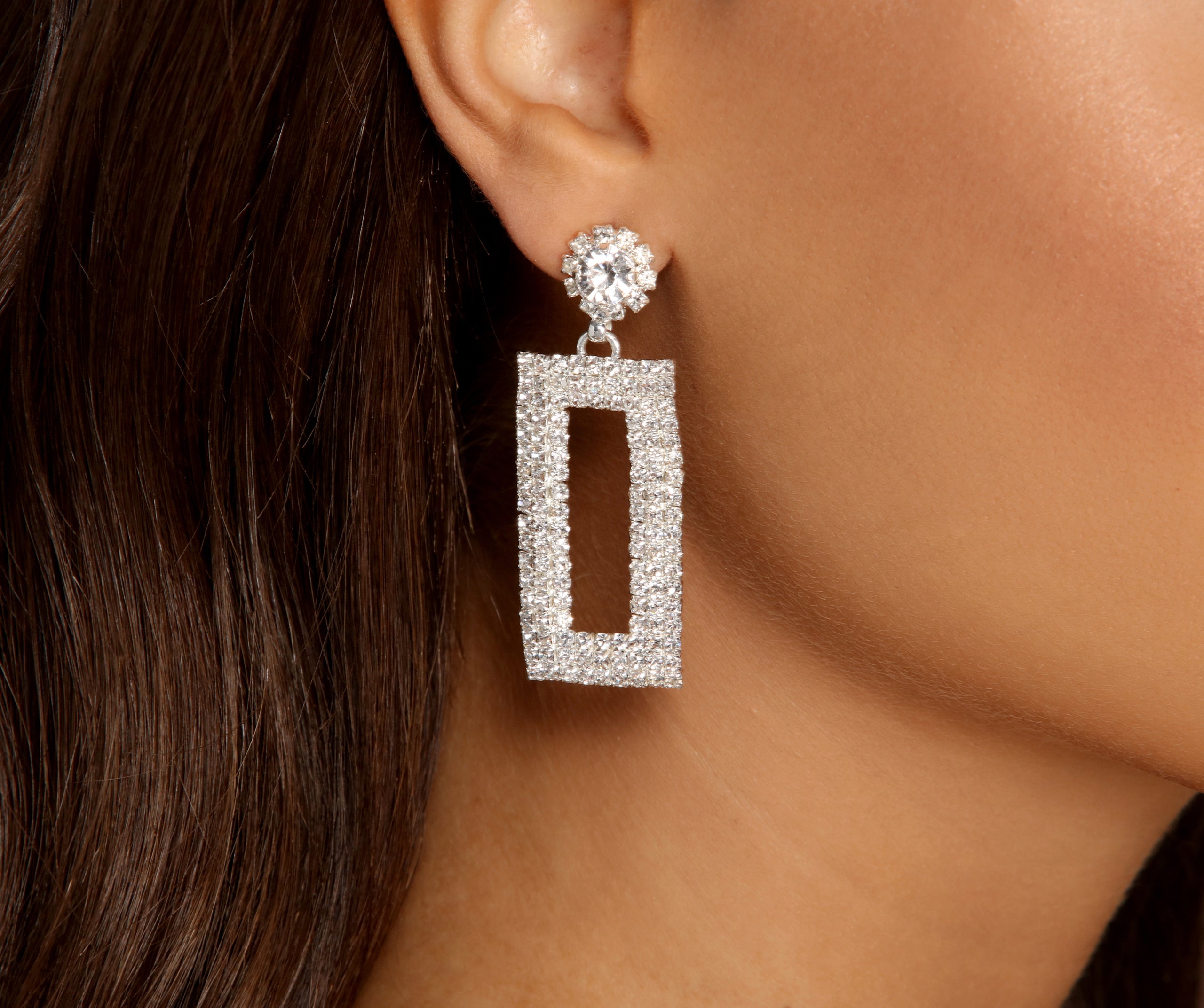 The Perfect Moment Rhinestone Drop Earrings