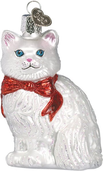 Old World Christmas Princess Kitty Glass Tree Ornament， 3.25-in