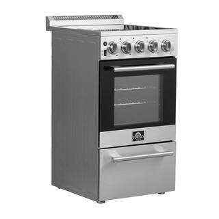 Forno Pallerano 20 in. Electric Range 4 Burners Stainless Steel FFSEL6052-20