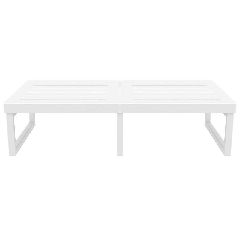 51 White Patio Rectangular Lounge Coffee Table