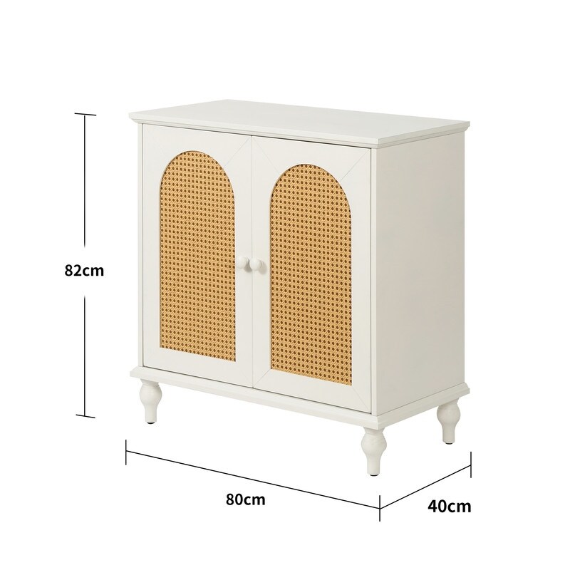 Rattan Storage Cabinet with Doors and Shelves  Rattan Sideboard and Buffet with Storage and Adjustable Shelves