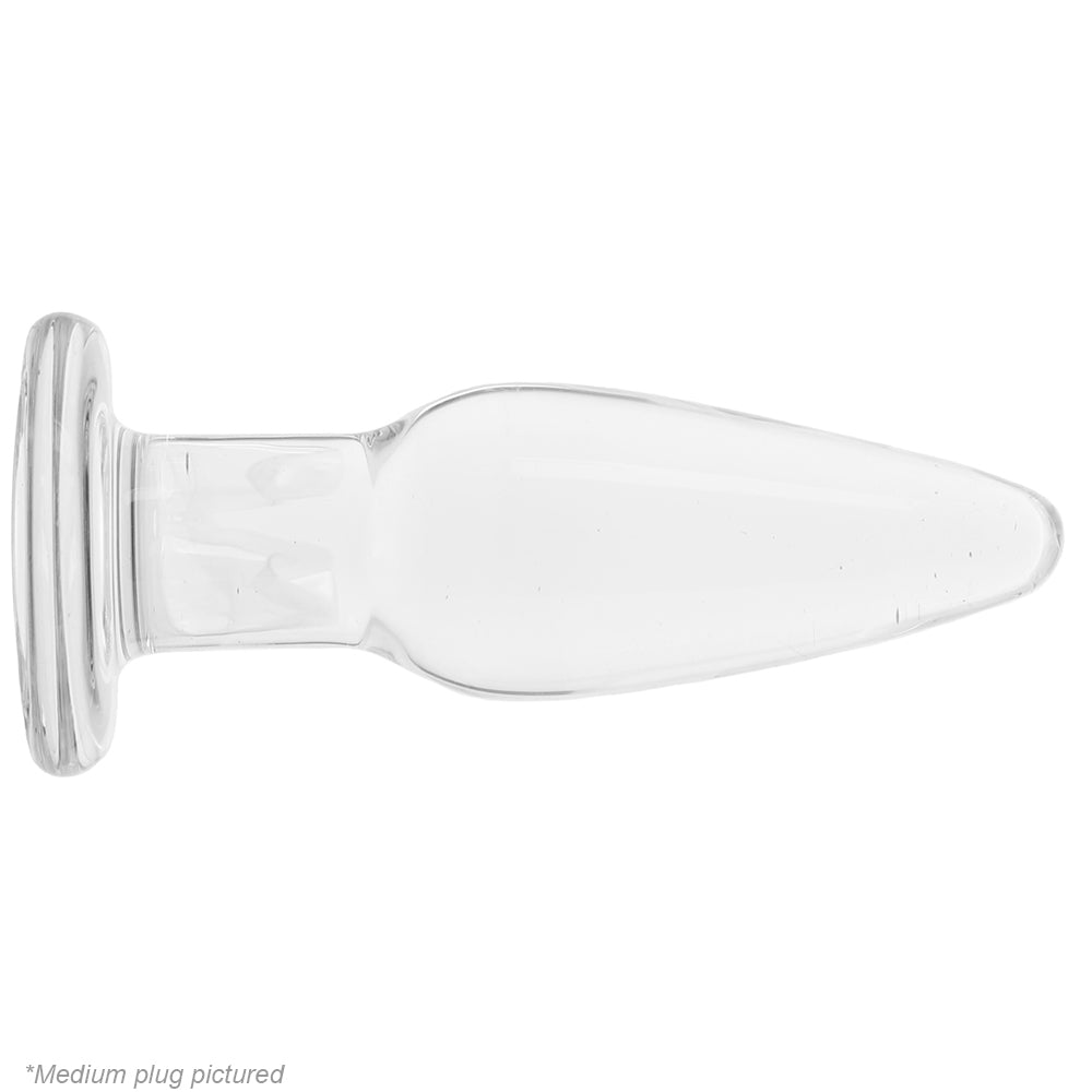 Crystal Premium Glass Tapered Anal Trainer Kit in Clear