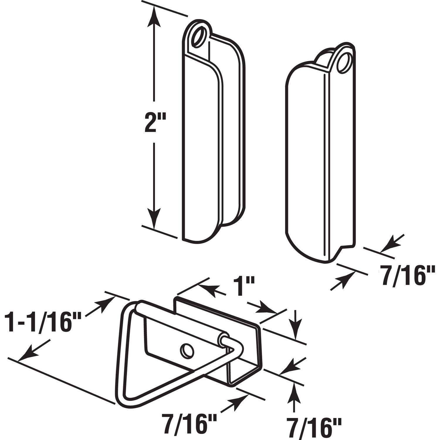 Prime-Line Mill Silver Aluminum Hangers and Latches 1 pk