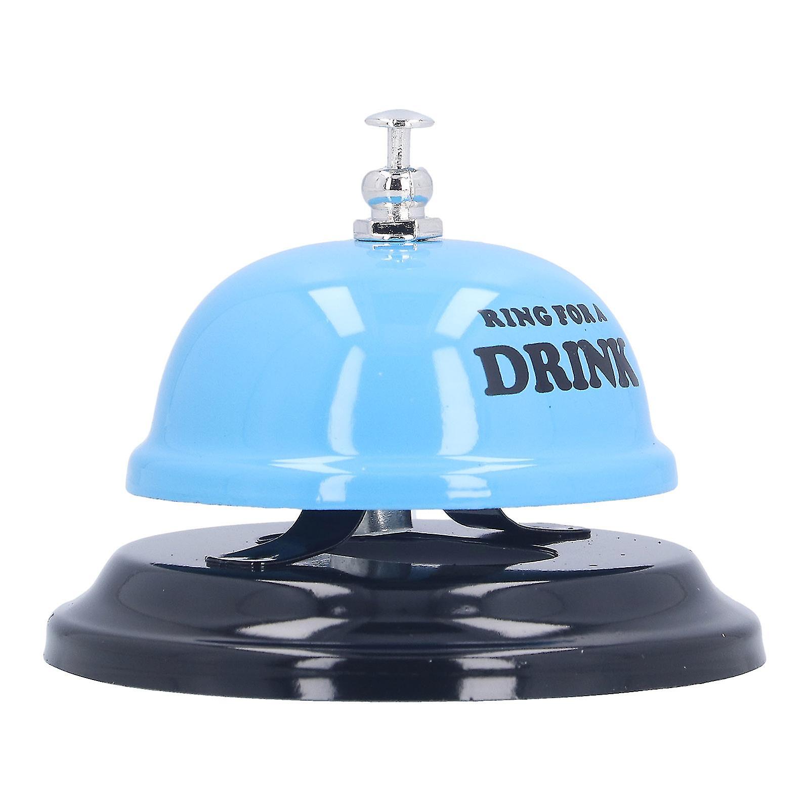 Restaurant Call Bell with Anti Slip Base Manual Meeting Bar Service Bell for Dinner School(Blue )