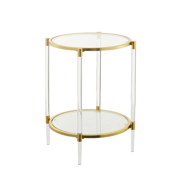 Silver Orchid Farrar Acrylic Glass End Table