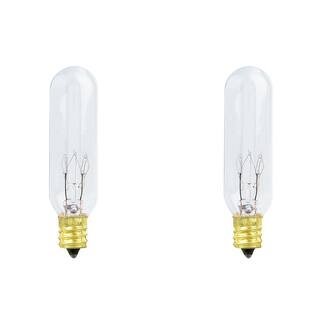 Feit Electric 15-Watt T6 Dimmable Candelabra E12 Base Incandescent Appliance Light Bulb Soft White 2700K (2-Pack) BP15T62-130HDRP