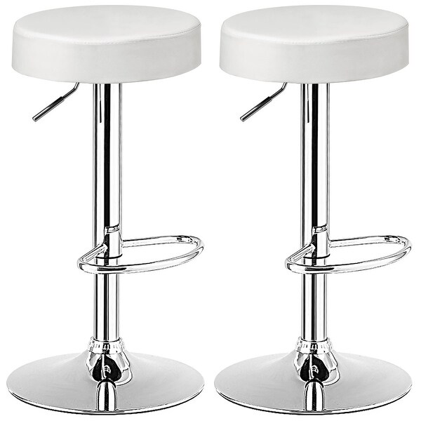 Costway Set of 4 Round Bar Stool Adjustable Swivel Pub Chair w/