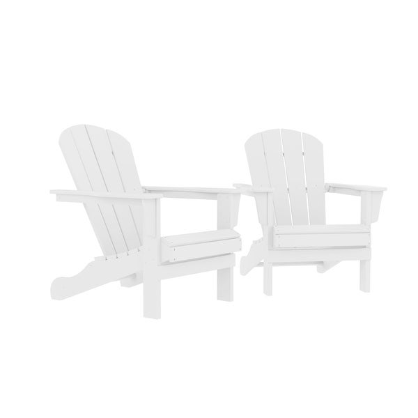 2 pcs Patio Chair Outdoor HDPE Adirondack Chair UV protectant