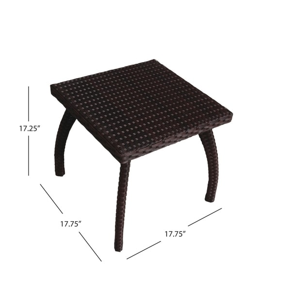 Honolulu Outdoor Wicker Side Table by Christopher Knight Home