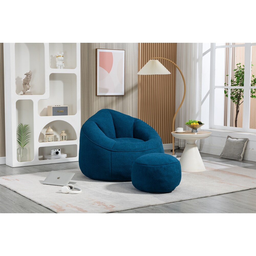 Bean Bag Sofa Chair With Footrest