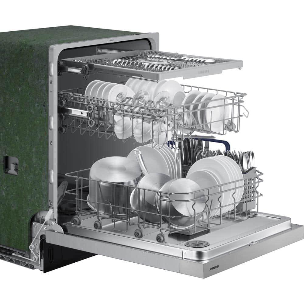  24 in Front Control Dishwasher in Stainless Steel with 3rd Rack 51 dBA