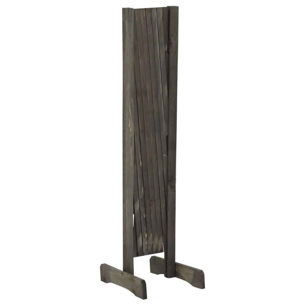 Movisa 35.4 in. Solid Fir wood Garden Fence Gray Y-MVDOHHK7X