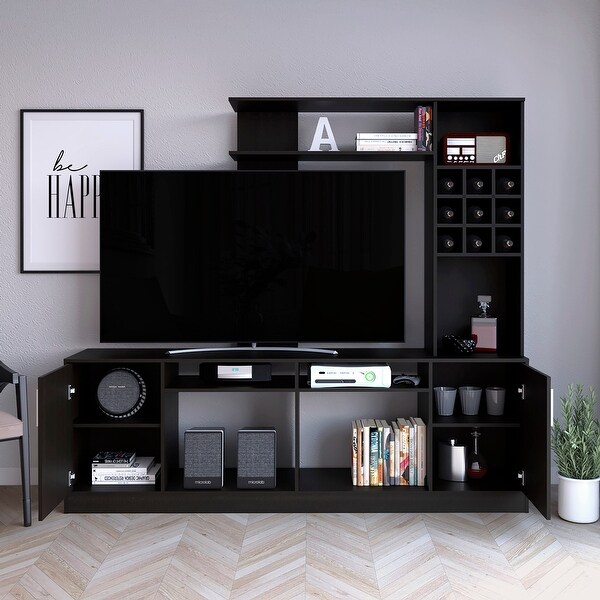 Boahaus Madison TV Stand (Black) - 62 inches