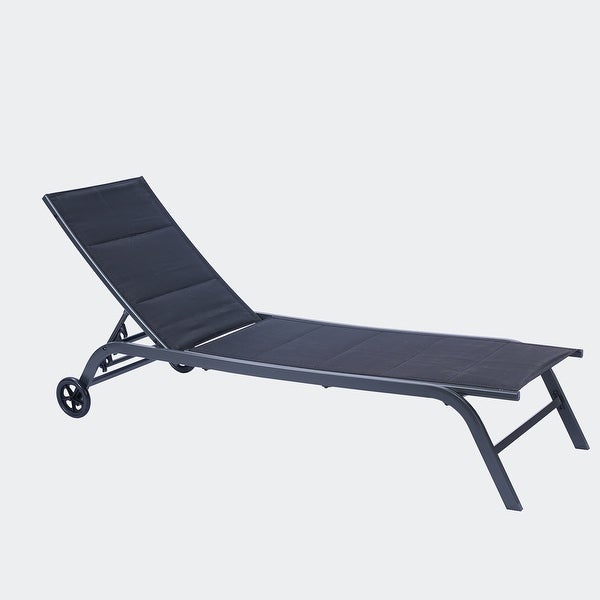 2-Piece Set Outdoor Patio Chaise Lounge Chair