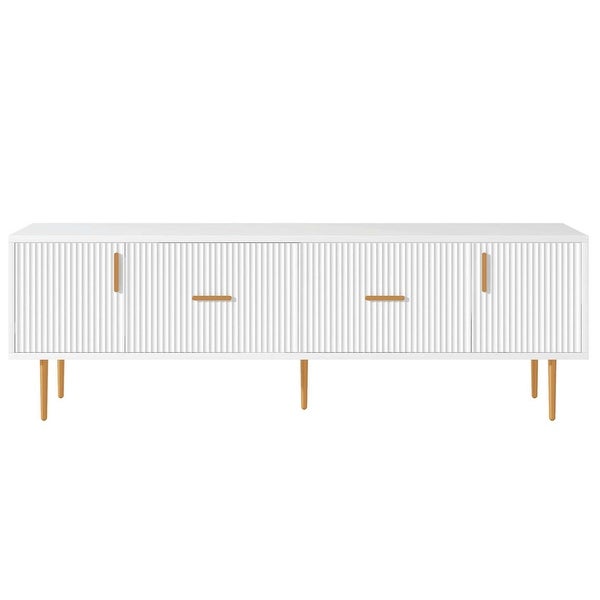 Modern TV Stand with 5 Champagne Legs