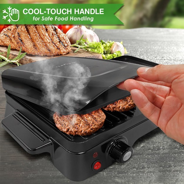 Nutrichef 2 in 1 Panini Press Grill amp Griddle 1500w