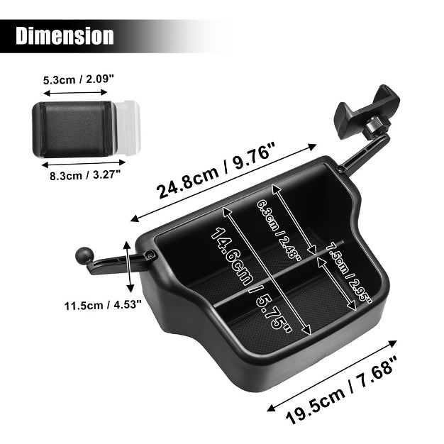 Unique Bargains Center Console Dashboard Organizer Storage Box Tray For Ford For Mustang Mach e