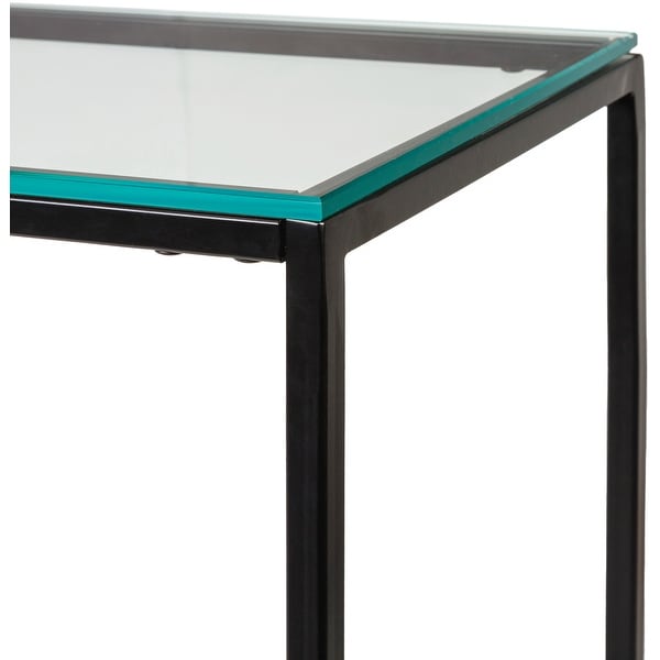 Cumo Modern Rectangular Mixed Material Frame End Table - 24