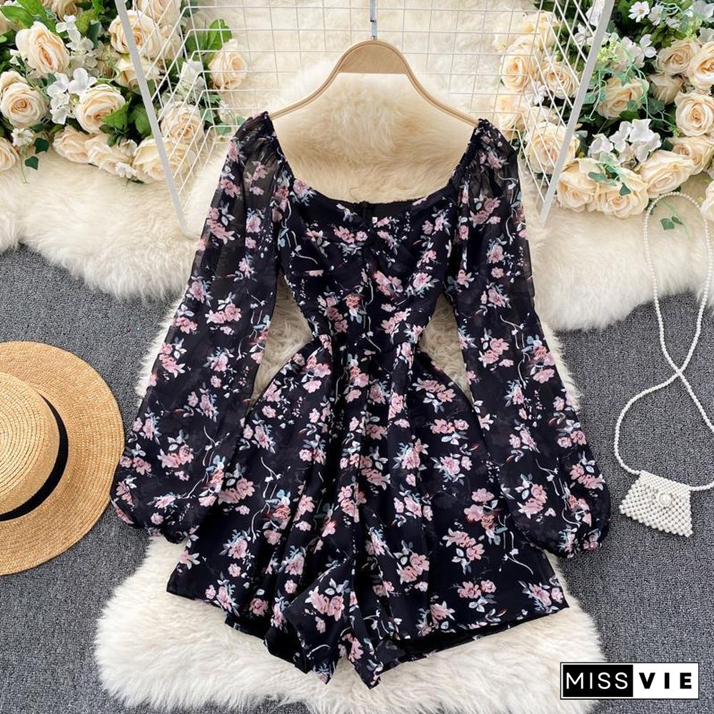 Sweet Print Long Sleeve Rompers P15817