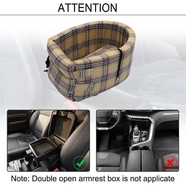 Unique Bargains Large Plaid Style Dog Car Seat