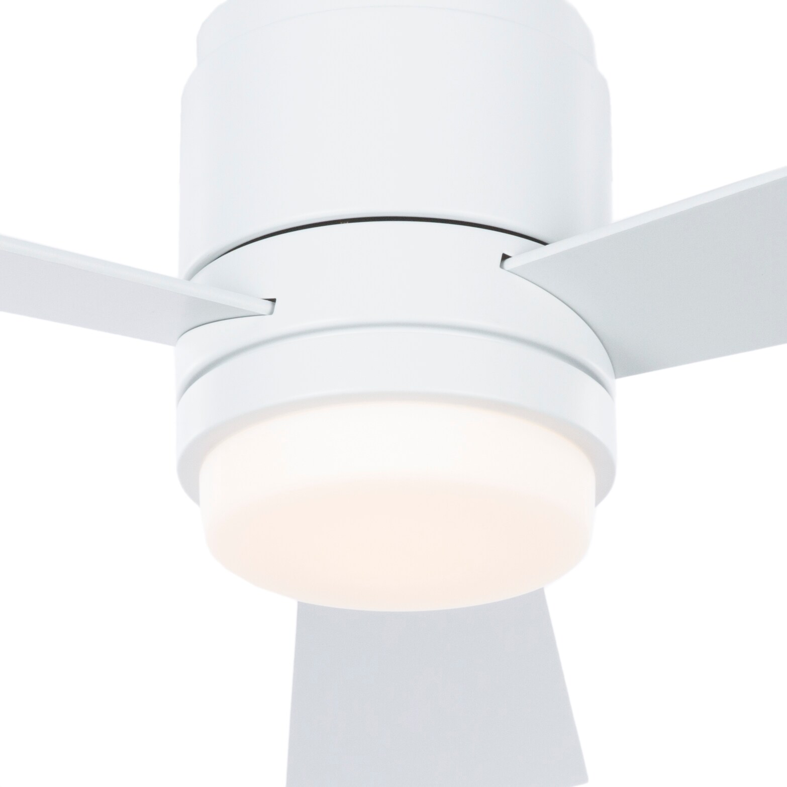 Fanimation Studio Collection Pylon 48-in Matte White LED Indoor Smart Ceiling Fan with Light Remote (3-Blade)