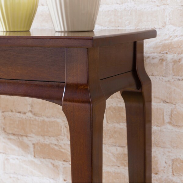 KD Furnishings Brown Wood Hall Table