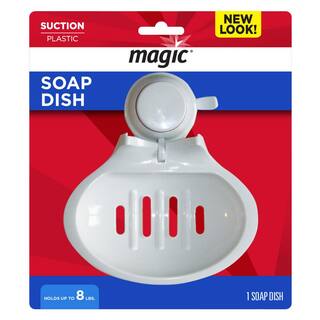 Magic Suction Soap Tray in White 3011