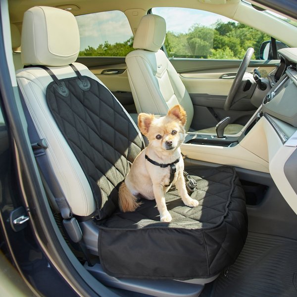 Frisco Quilted Front Carseat Cover， Black， Regular