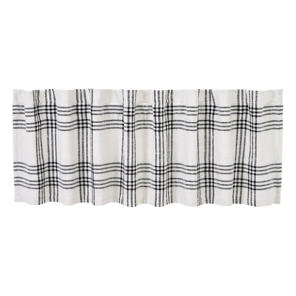 Black Plaid Valance 19x72   M